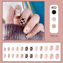 Load image into Gallery viewer, 24pcs/set Multicolor Nail Pieces Fake Nail Patches Detachable Reusable Nails Extensions Nail Art Accessories
