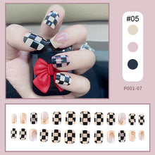 Load image into Gallery viewer, 24pcs/set Multicolor Nail Pieces Fake Nail Patches Detachable Reusable Nails Extensions Nail Art Accessories
