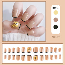 Load image into Gallery viewer, 24pcs/set Multicolor Nail Pieces Fake Nail Patches Detachable Reusable Nails Extensions Nail Art Accessories
