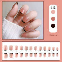 Load image into Gallery viewer, 24pcs/set Multicolor Nail Pieces Fake Nail Patches Detachable Reusable Nails Extensions Nail Art Accessories
