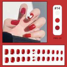 Load image into Gallery viewer, 24pcs/set Multicolor Nail Pieces Fake Nail Patches Detachable Reusable Nails Extensions Nail Art Accessories
