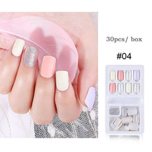 Load image into Gallery viewer, 30pcs/set Multicolor Nail Pieces Nail Patches Detachable Reusable Fake Nails Extensions Manicure Art Accessories
