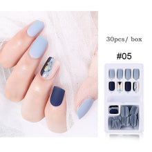 Load image into Gallery viewer, 30pcs/set Multicolor Nail Pieces Nail Patches Detachable Reusable Fake Nails Extensions Manicure Art Accessories
