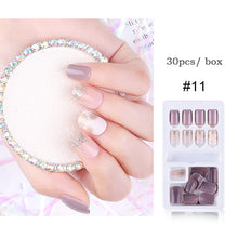Load image into Gallery viewer, 30pcs/set Multicolor Nail Pieces Nail Patches Detachable Reusable Fake Nails Extensions Manicure Art Accessories
