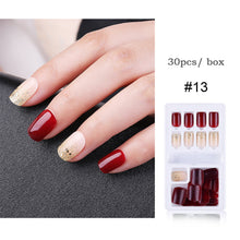 Load image into Gallery viewer, 30pcs/set Multicolor Nail Pieces Nail Patches Detachable Reusable Fake Nails Extensions Manicure Art Accessories

