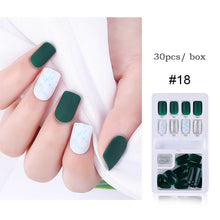 Load image into Gallery viewer, 30pcs/set Multicolor Nail Pieces Nail Patches Detachable Reusable Fake Nails Extensions Manicure Art Accessories
