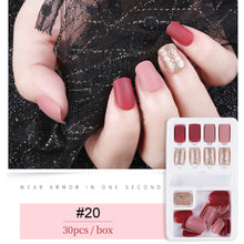 Load image into Gallery viewer, 30pcs/set Multicolor Nail Pieces Nail Patches Detachable Reusable Fake Nails Extensions Manicure Art Accessories
