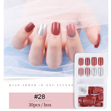 Load image into Gallery viewer, 30pcs/set Multicolor Nail Pieces Nail Patches Detachable Reusable Fake Nails Extensions Manicure Art Accessories
