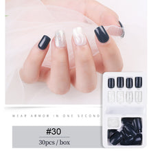Load image into Gallery viewer, 30pcs/set Multicolor Nail Pieces Nail Patches Detachable Reusable Fake Nails Extensions Manicure Art Accessories
