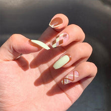 Load image into Gallery viewer, 24pcs/set Multicolor Manicure Nail Pieces Nail Patches Detachable Fake Nails Extensions Nail Art Accessories
