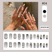 Load image into Gallery viewer, 24pcs/set Multicolor Manicure Nail Pieces Nail Patches Detachable Fake Nails Extensions Nail Art Accessories
