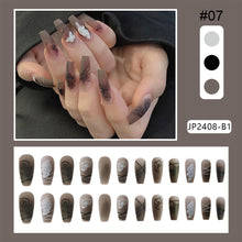 Load image into Gallery viewer, 24pcs/set Multicolor Manicure Nail Pieces Nail Patches Detachable Fake Nails Extensions Nail Art Accessories
