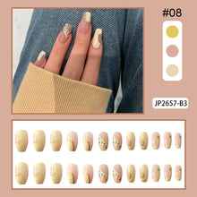 Load image into Gallery viewer, 24pcs/set Multicolor Manicure Nail Pieces Nail Patches Detachable Fake Nails Extensions Nail Art Accessories
