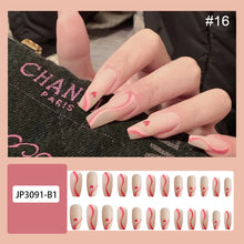Load image into Gallery viewer, 24pcs/set Multicolor Manicure Nail Pieces Nail Patches Detachable Fake Nails Extensions Nail Art Accessories
