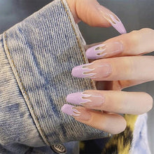 Load image into Gallery viewer, 24pcs/set Multicolor Manicure Nail Pieces Nail Patches Removable Fake Nails Extensions Nail Art Accessories
