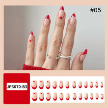 Load image into Gallery viewer, 24pcs/set Multicolor Manicure Nail Pieces Nail Patches Removable Fake Nails Extensions Nail Art Accessories
