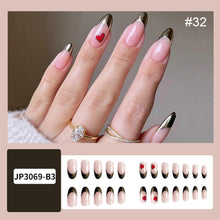 Load image into Gallery viewer, 24pcs/set Multicolor Manicure Nail Pieces Nail Patches Removable Fake Nails Extensions Nail Art Accessories

