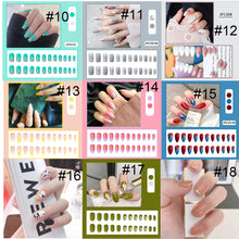 Load image into Gallery viewer, 24pcs/set Multicolor Manicure Nail Pieces Nail Patches Removable Fake Nails Extensions Nail Art Accessories
