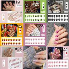 Load image into Gallery viewer, 24pcs/set Multicolor Manicure Nail Pieces Nail Patches Removable Fake Nails Extensions Nail Art Accessories
