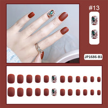Load image into Gallery viewer, 24pcs/set Multicolor Nail Pieces Fashion Fake Nail Patches Removable Fake Nails Extensions Nail Art Accessories
