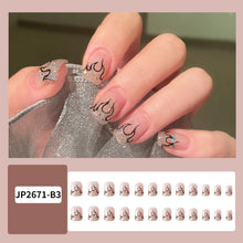 Load image into Gallery viewer, 24pcs/set Nail Pieces Fashion Multicolor Nail Patches Removable Fake Nails Extensions Nail Art Accessories
