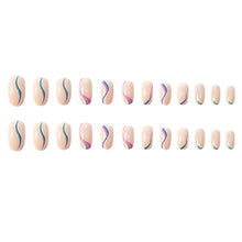 Load image into Gallery viewer, 24pcs/set Nail Pieces Fashion Multicolor Nail Patches Removable Fake Nails Extensions Nail Art Accessories
