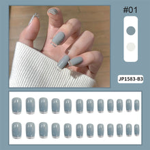 Load image into Gallery viewer, 24pcs/set Nail Pieces Fashion Multicolor Nail Patches Removable Fake Nails Extensions Nail Art Accessories
