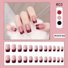 Load image into Gallery viewer, 24pcs/set Nail Pieces Fashion Multicolor Nail Patches Removable Fake Nails Extensions Nail Art Accessories
