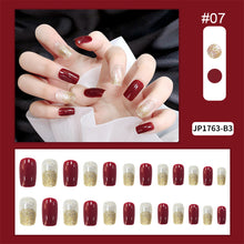 Load image into Gallery viewer, 24pcs/set Nail Pieces Fashion Multicolor Nail Patches Removable Fake Nails Extensions Nail Art Accessories
