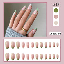 Load image into Gallery viewer, 24pcs/set Nail Pieces Fashion Multicolor Nail Patches Removable Fake Nails Extensions Nail Art Accessories
