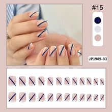 Load image into Gallery viewer, 24pcs/set Nail Pieces Fashion Multicolor Nail Patches Removable Fake Nails Extensions Nail Art Accessories
