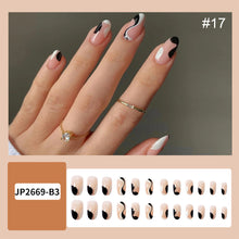 Load image into Gallery viewer, 24pcs/set Nail Pieces Fashion Multicolor Nail Patches Removable Fake Nails Extensions Nail Art Accessories
