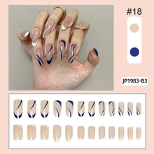 Load image into Gallery viewer, 24pcs/set Nail Pieces Fashion Multicolor Nail Patches Removable Fake Nails Extensions Nail Art Accessories

