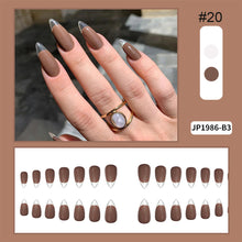 Load image into Gallery viewer, 24pcs/set Nail Pieces Fashion Multicolor Nail Patches Removable Fake Nails Extensions Nail Art Accessories
