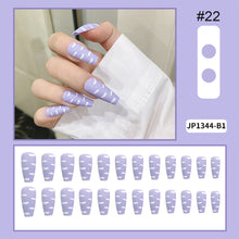 Load image into Gallery viewer, 24pcs/set Nail Pieces Fashion Multicolor Nail Patches Removable Fake Nails Extensions Nail Art Accessories

