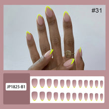 Load image into Gallery viewer, 24pcs/set Nail Pieces Fashion Multicolor Nail Patches Removable Fake Nails Extensions Nail Art Accessories
