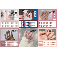 Load image into Gallery viewer, 24pcs/set Nail Pieces Fashion Multicolor Nail Patches Removable Fake Nails Extensions Nail Art Accessories
