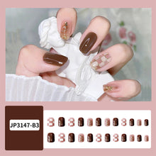 Load image into Gallery viewer, 24pcs/set Matte Multicolor Nail Pieces Fashion Nail Patches Removable Fake Nails Extensions Nail Art Accessories
