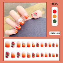 Load image into Gallery viewer, 24pcs/set Matte Multicolor Nail Pieces Fashion Nail Patches Removable Fake Nails Extensions Nail Art Accessories
