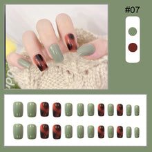 Load image into Gallery viewer, 24pcs/set Matte Multicolor Nail Pieces Fashion Nail Patches Removable Fake Nails Extensions Nail Art Accessories
