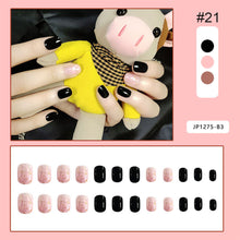 Load image into Gallery viewer, 24pcs/set Matte Multicolor Nail Pieces Fashion Nail Patches Removable Fake Nails Extensions Nail Art Accessories
