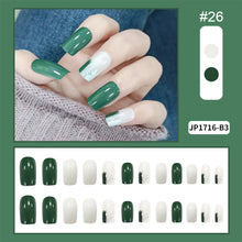 Load image into Gallery viewer, 24pcs/set Matte Multicolor Nail Pieces Fashion Nail Patches Removable Fake Nails Extensions Nail Art Accessories
