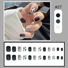 Load image into Gallery viewer, 24pcs/set Matte Multicolor Nail Pieces Fashion Nail Patches Removable Fake Nails Extensions Nail Art Accessories
