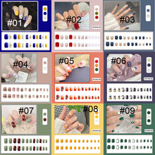 Load image into Gallery viewer, 24pcs/set Matte Multicolor Nail Pieces Fashion Nail Patches Removable Fake Nails Extensions Nail Art Accessories
