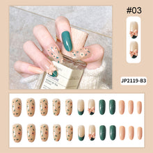 Load image into Gallery viewer, 24pcs/set Multicolor Nail Pieces Fashion Nail Patches Removable Fake Nails Extensions Nail Art Accessories
