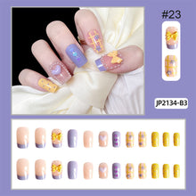 Load image into Gallery viewer, 24pcs/set Multicolor Nail Pieces Fashion Nail Patches Removable Fake Nails Extensions Nail Art Accessories
