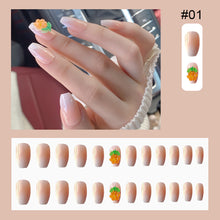 Load image into Gallery viewer, 24pcs/set Multicolor Nail Patches Popular Nail Pieces Removable Fake Nails Extensions Nail Art Accessories
