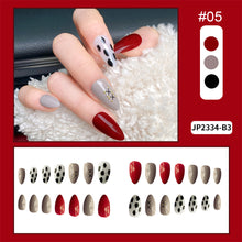 Load image into Gallery viewer, 24pcs/set Multicolor Nail Patches Popular Nail Pieces Removable Fake Nails Extensions Nail Art Accessories
