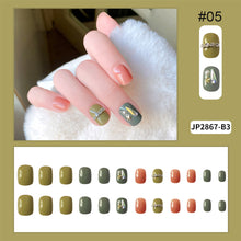 Load image into Gallery viewer, 24pcs/set Multicolor Nail Patches Nail Pieces Removable Fake Nails Extensions Nail Art Accessories
