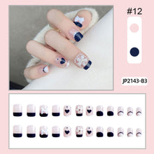 Load image into Gallery viewer, 24pcs/set Multicolor Nail Patches Nail Pieces Removable Fake Nails Extensions Nail Art Accessories
